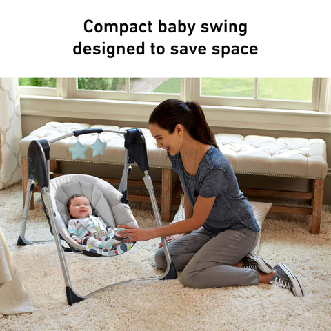 Slim Spaces™ Compact Baby Swing