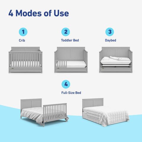 Hadley 4-in-1 Convertible Crib with Drawer