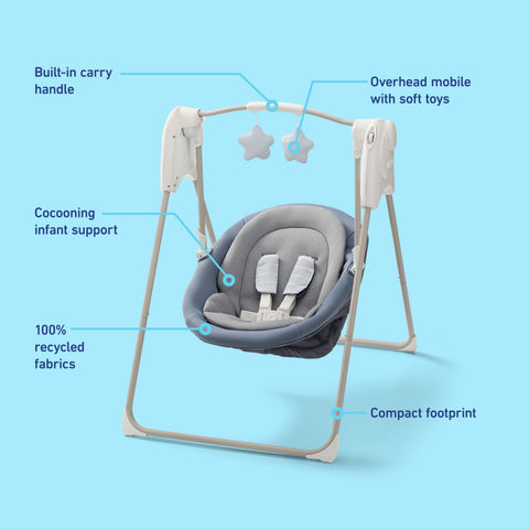 Slim Spaces™ Compact Baby Swing