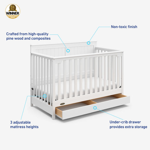 Hadley 4-in-1 Convertible Crib with Drawer