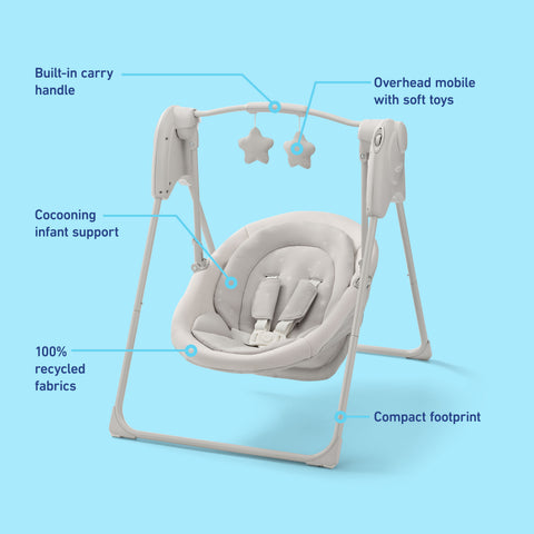 Slim Spaces™ Compact Baby Swing