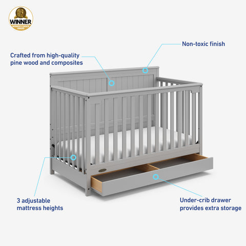 Hadley 4-in-1 Convertible Crib with Drawer