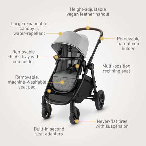 Graco Premier™ Modes™ Nest2Grow™ 4-in-1 Stroller, Midtown™ Collection