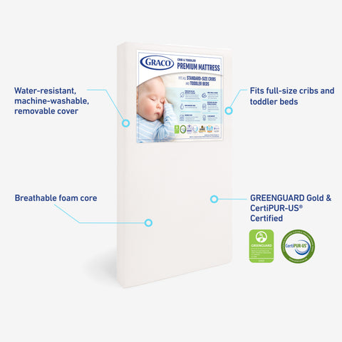 Premium Foam Crib and Toddler Mattress