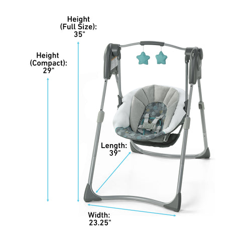 Slim Spaces™ Compact Baby Swing